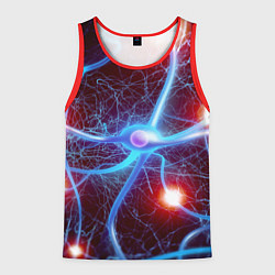 Майка-безрукавка мужская Нейронная сеть - аксоны, цвет: 3D-красный
