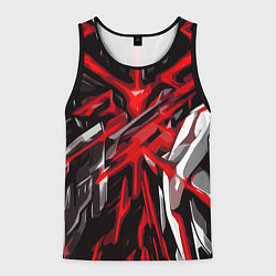 Майка-безрукавка мужская Красный и черный абстрактный фон, цвет: 3D-черный
