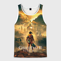 Майка-безрукавка мужская Герой Greedfall 2 the dying world, цвет: 3D-белый