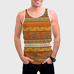 Майка-безрукавка мужская В африканском стиле, цвет: 3D-белый — фото 2