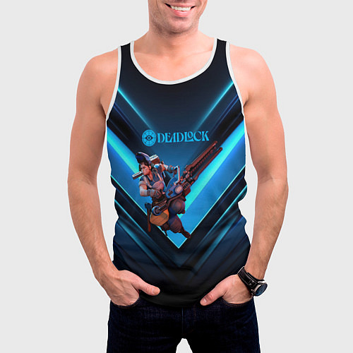 Мужская майка без рукавов МакГиннис Deadlock / 3D-Белый – фото 3