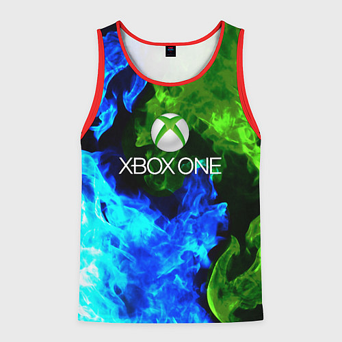 Мужская майка без рукавов Xbox битва огня / 3D-Красный – фото 1
