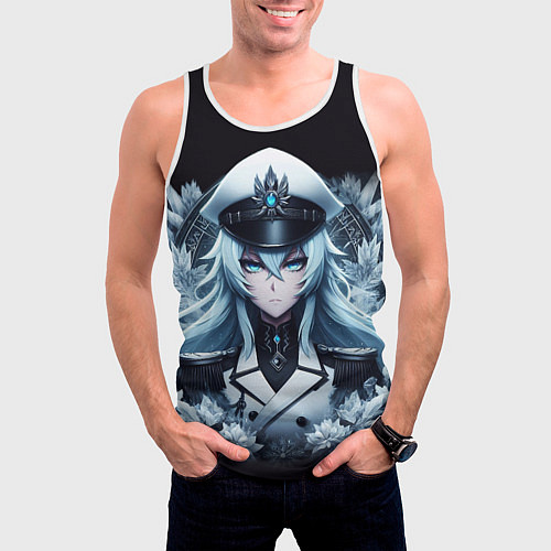 Мужская майка без рукавов Эсдес строга и элегантна / 3D-Белый – фото 3