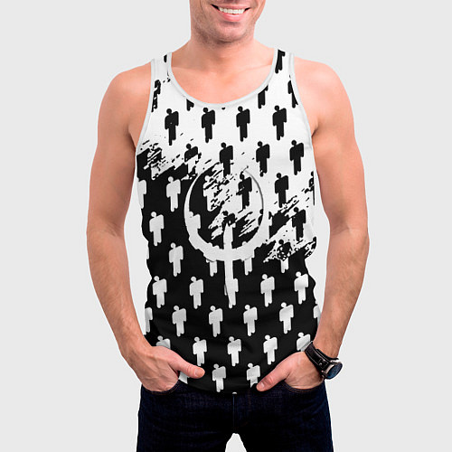 Мужская майка без рукавов Quake pattern men / 3D-Белый – фото 3