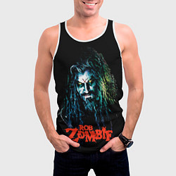 Майка-безрукавка мужская Rob zombie portrait, цвет: 3D-белый — фото 2