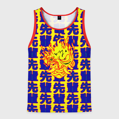 Мужская майка без рукавов Samurai logo patten japan / 3D-Красный – фото 1