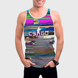 Майка-безрукавка мужская CSGO текстура скин, цвет: 3D-белый — фото 2
