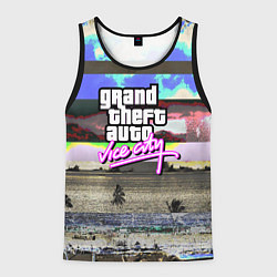 Майка-безрукавка мужская Vice city glitch, цвет: 3D-черный