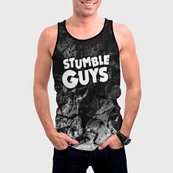 Майка-безрукавка мужская Stumble Guys black graphite, цвет: 3D-черный — фото 2