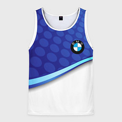 Майка-безрукавка мужская BMW abstraction steel, цвет: 3D-белый
