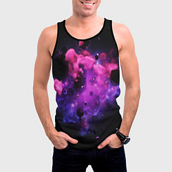 Майка-безрукавка мужская Космическая геометрия, цвет: 3D-черный — фото 2