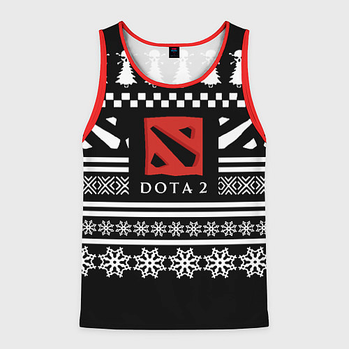 Мужская майка без рукавов Dota pattern game / 3D-Красный – фото 1