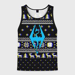 Майка-безрукавка мужская The Elder Scrolls зимний свитер, цвет: 3D-черный