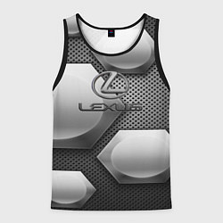 Майка-безрукавка мужская Lexus карбон стиль, цвет: 3D-черный