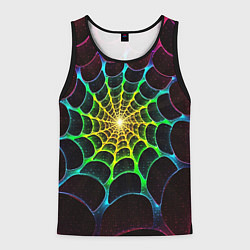 Майка-безрукавка мужская Психоделика текстура фрактал, цвет: 3D-черный