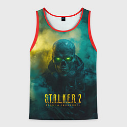 Майка-безрукавка мужская Stalker 2 скелет в форме, цвет: 3D-красный