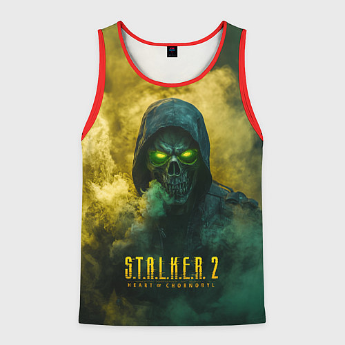 Мужская майка без рукавов Stalker 2 череп / 3D-Красный – фото 1