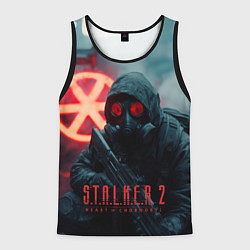 Майка-безрукавка мужская Stalker 2 зараженная зона, цвет: 3D-черный