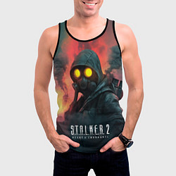 Майка-безрукавка мужская Stalker 2 радиоактивный дым, цвет: 3D-черный — фото 2