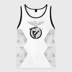 Майка-безрукавка мужская Benfica white poly, цвет: 3D-черный