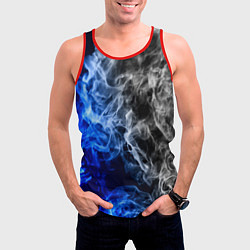 Майка-безрукавка мужская Столкновение дыма, цвет: 3D-красный — фото 2