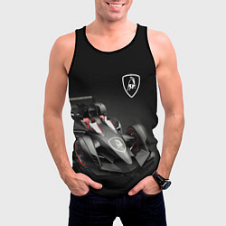 Майка-безрукавка мужская Lamborghini F1, цвет: 3D-черный — фото 2