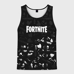 Майка-безрукавка мужская Fortnite pattern black, цвет: 3D-черный