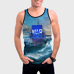 Майка-безрукавка мужская War Thunder ship, цвет: 3D-черный — фото 2