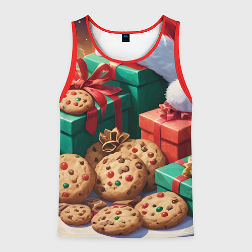 Мужская майка без рукавов Рождественские подарки / 3D-Красный – фото 1