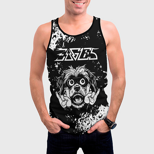 Мужская майка без рукавов Eagles рок пес / 3D-Черный – фото 3