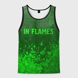 Майка-безрукавка мужская In Flames - green gradient посередине, цвет: 3D-черный