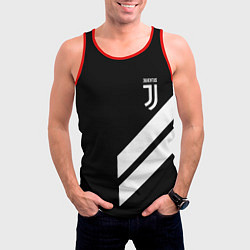 Майка-безрукавка мужская Juventus line white, цвет: 3D-красный — фото 2