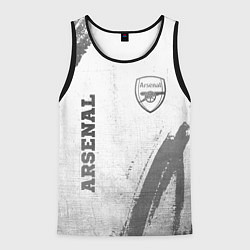 Майка-безрукавка мужская Arsenal - white gradient вертикально, цвет: 3D-черный