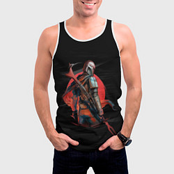 Майка-безрукавка мужская Дин Джарин - Мандалорец, цвет: 3D-белый — фото 2