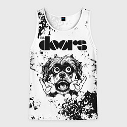 Майка-безрукавка мужская The Doors - рок пес, цвет: 3D-белый