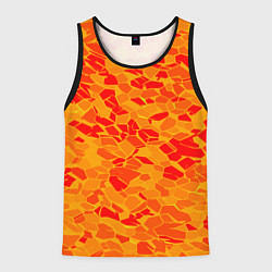 Майка-безрукавка мужская Красные плитки на жёлтом фоне, цвет: 3D-черный