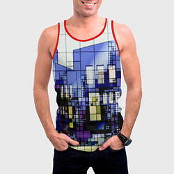Майка-безрукавка мужская Городской пейзаж, цвет: 3D-красный — фото 2