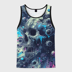 Майка-безрукавка мужская Vanguard compozition with skull - ai art fantasy, цвет: 3D-черный