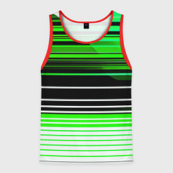 Майка-безрукавка мужская Разноцветные вертикальные линии, цвет: 3D-красный