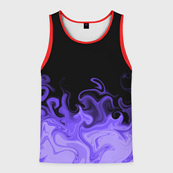 Майка-безрукавка мужская Абстрактный фиолетовый огонь, цвет: 3D-красный