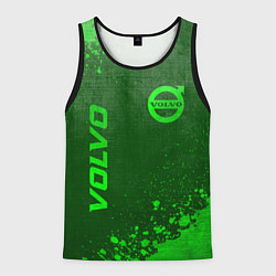 Майка-безрукавка мужская Volvo - green gradient вертикально, цвет: 3D-черный