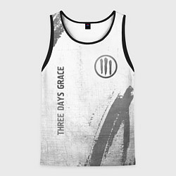 Майка-безрукавка мужская Three Days Grace - white gradient вертикально, цвет: 3D-черный