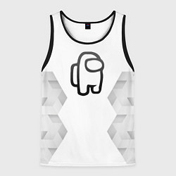 Майка-безрукавка мужская Among Us white poly, цвет: 3D-черный