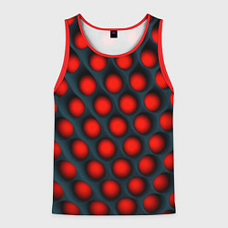 Майка-безрукавка мужская Оптическая иллюзия красная броня, цвет: 3D-красный