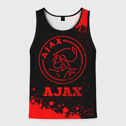 Майка-безрукавка мужская Ajax - red gradient, цвет: 3D-черный