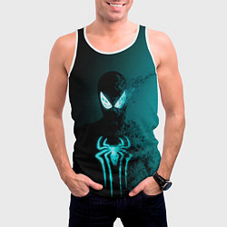 Майка-безрукавка мужская Neon spider-man, цвет: 3D-белый — фото 2