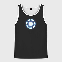 Майка-безрукавка мужская Железный Человек - Дуговой реактор, цвет: 3D-белый