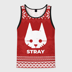 Майка-безрукавка мужская Новогодний Stray, цвет: 3D-черный