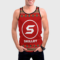 Майка-безрукавка мужская Skillet new year, цвет: 3D-черный — фото 2