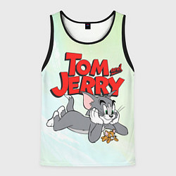Майка-безрукавка мужская Том и Джерри, цвет: 3D-черный